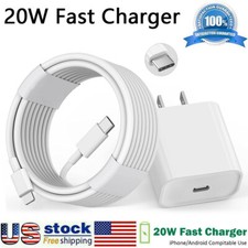 20W USB-C Fast Charger PD Adapter Cable For iPhone 11/12/13/14 XR X Pro iPad mk