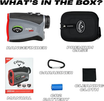 Callaway 300 Pro Fast Focus Golf Laser Rangefinder Slope