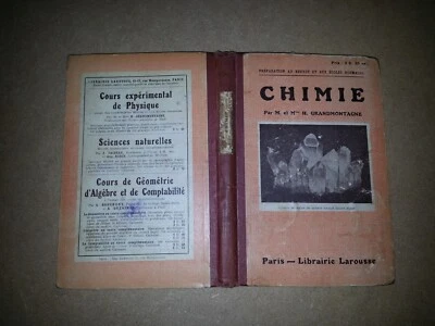 chimie préparation au brevet Grandmontagne Larousse éditeurs 1917 - Photo 1/4