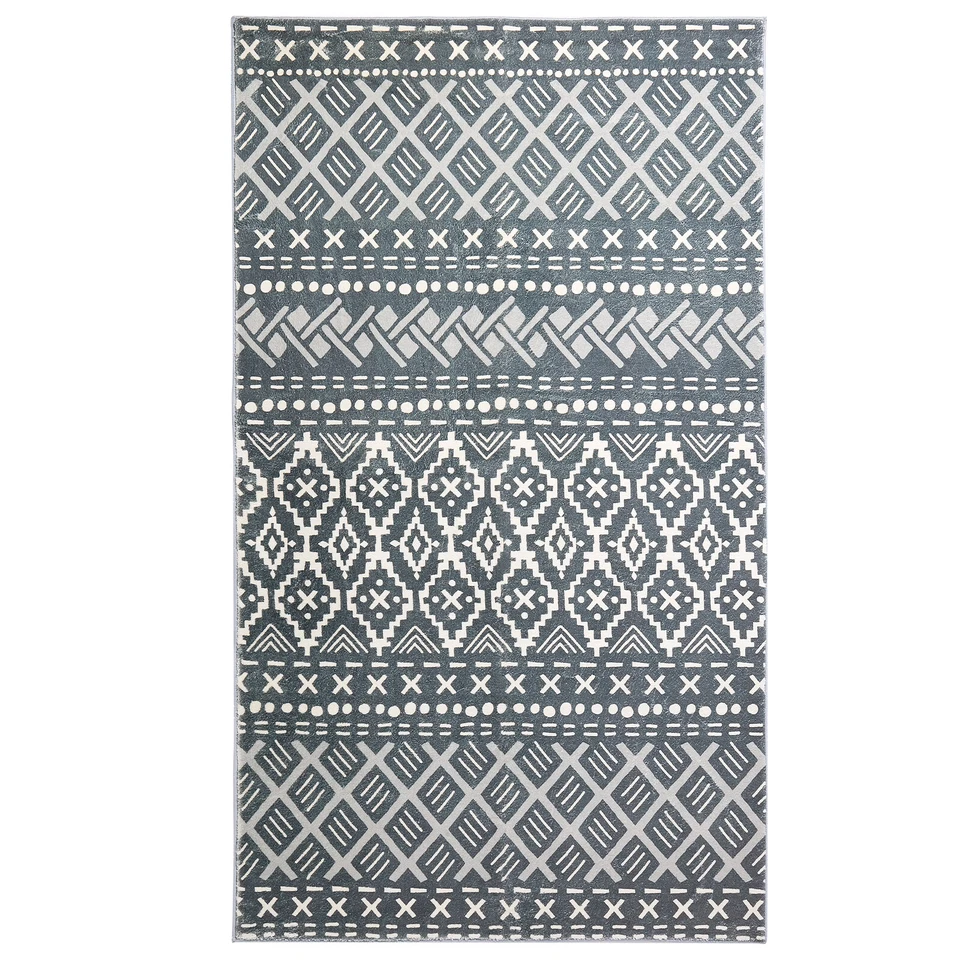 5x7inch Moroccan Area Rug Non Slip Indoor Carpet Mat for Living Room Dining Room - Image 3 of 4