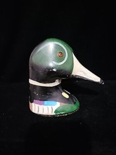 Vintage Mallard Duck head lint brush