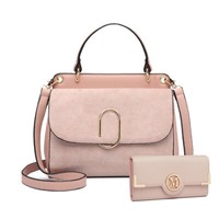 Ladies Cross Body Shoulder Bag Women Stylish Handbag+Purse 2pcs Set