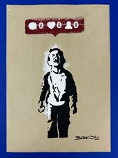 Bansky Drawing on paper (Handmade) signed and stamped