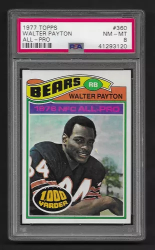 Walter Payton 1977 Topps #360 PSA 8
