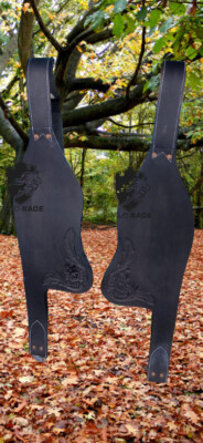 WILD RACE Horse Western Ersatz-Sattelschutzbleche für Erwachsene aus echtem Leder/Horse Western Adult Genuine Leather Replacement Saddle Fenders (Stil-10 (Style-10