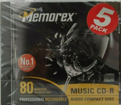 Memorex CD-R80 5er Pack Professional CD-R Audio / Musik CDR Rohling Recordable Discs