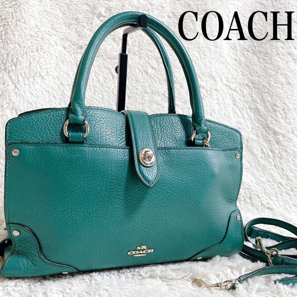 Old Coach  Green Mercer 2Way Shoulder Bag Handbag Excellent+ Used