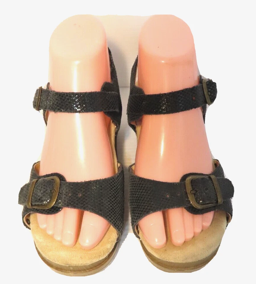 Женские сандалии Sanita Daisy Davia черные/серые со змеиным принтом ремешок на лодыжке ЕС 36 5,5/6 - Изображение 4 из 4