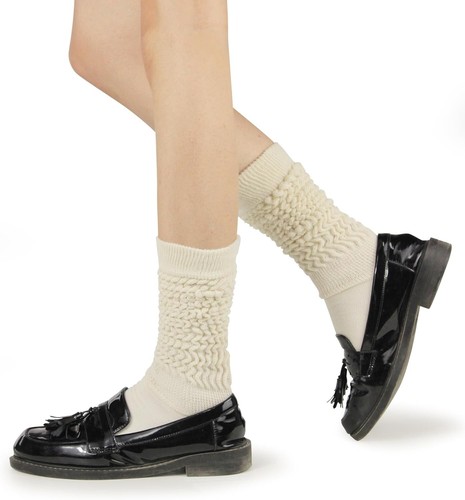 Slouch Socks Women Thigh High Boot Soft Scrunch Size 5-11 Pack Comfort - Picture 8 of 9