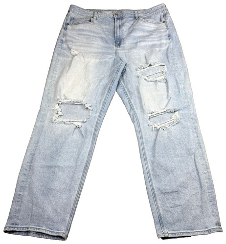 Jupe Courte En Jean Vintage American Eagle - Taille Basse (low Rise) - Taille 14 - Bleu - Ourlet Brut