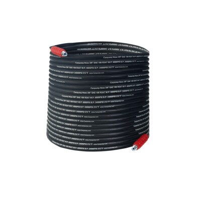 #ad 3 8 in Hot Water Double Wire Braided Black Hose 6000 psi $87.00