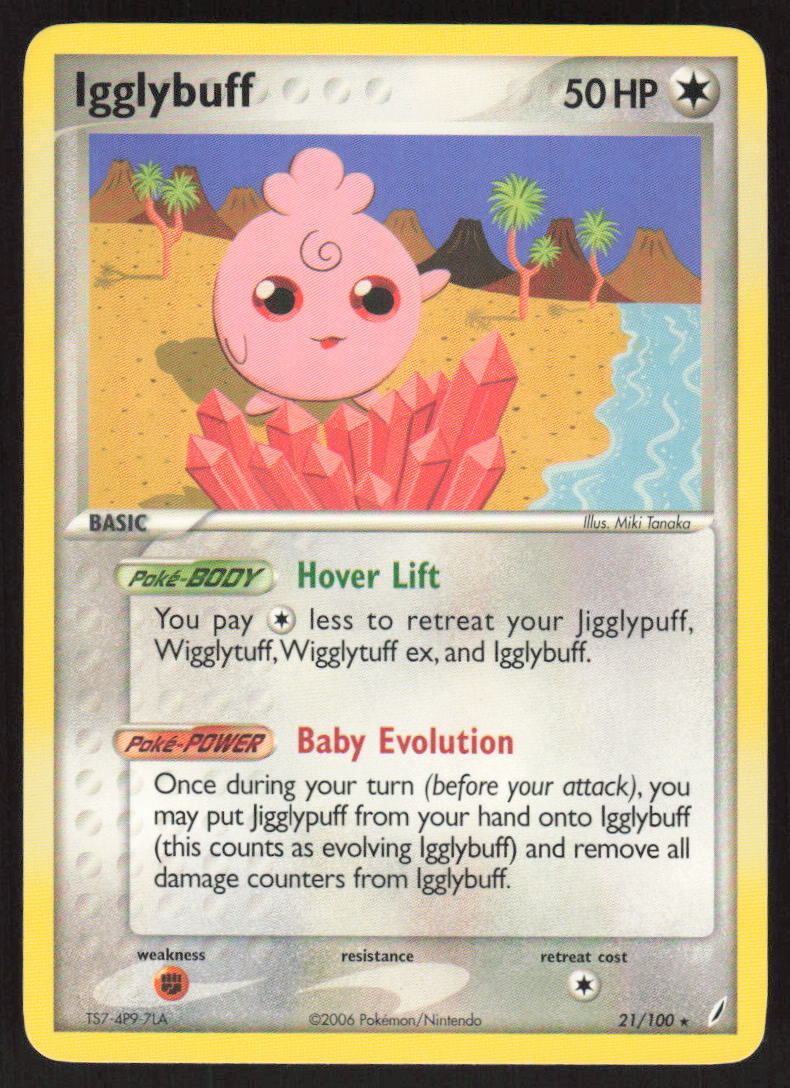 Pokemon TCG Crystal Guardians #21/100 Igglybuff NM