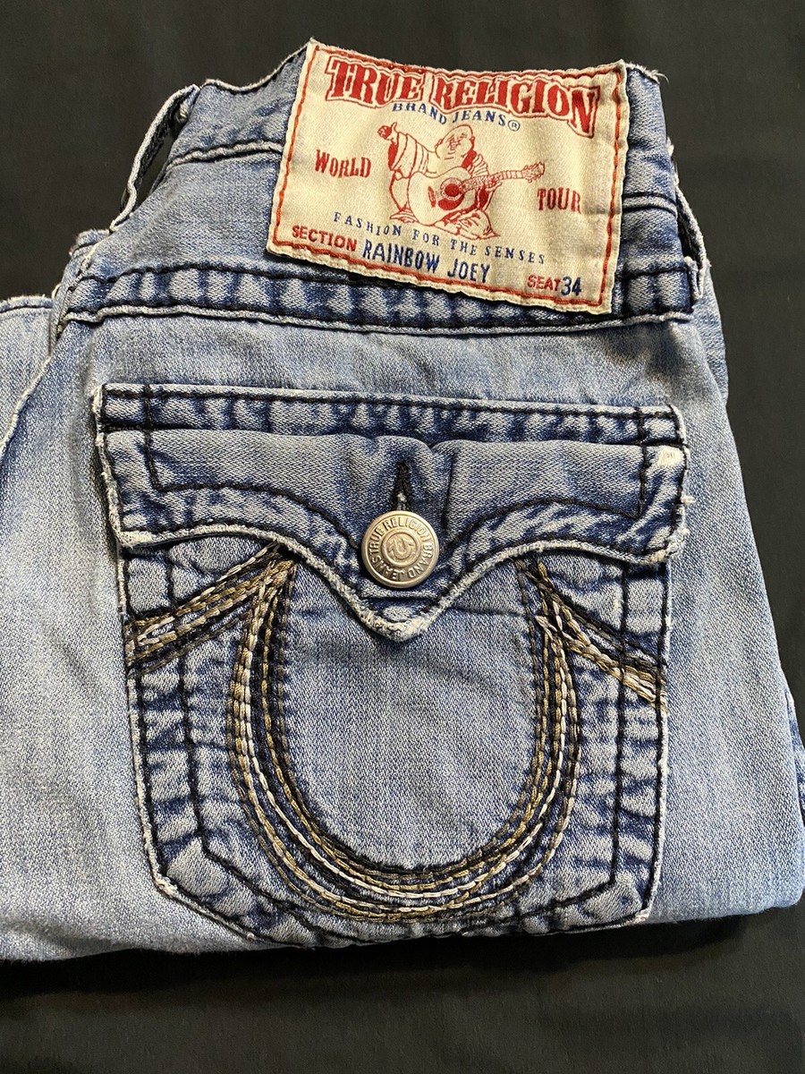 TRUE RELIGION VINTAGE RAINBOW JOEY JEANS SIZE 30 RARE TRUE RELIGION VINTAGE RAINBOW JOEY JEANS SIZE 30 RARE