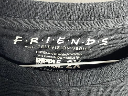 FRIENDS Sweater Womens 2XL Black Cut Off PullOver - Picture 3 of 5