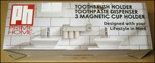 Prime Home Toothbrush Holder Dispenser 3 Magnetic Cup Holder New Open Box