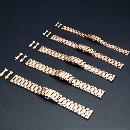 Metall Edelstahl Ersatz Uhrenband Armband Armband Schnalle gebogen massiv - Bild 12 von 18