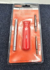 (QTY 2) Valley SD-6IN1 6 In 1 Screwdriver Hardened Tempered CR-V Steel Bit Assy