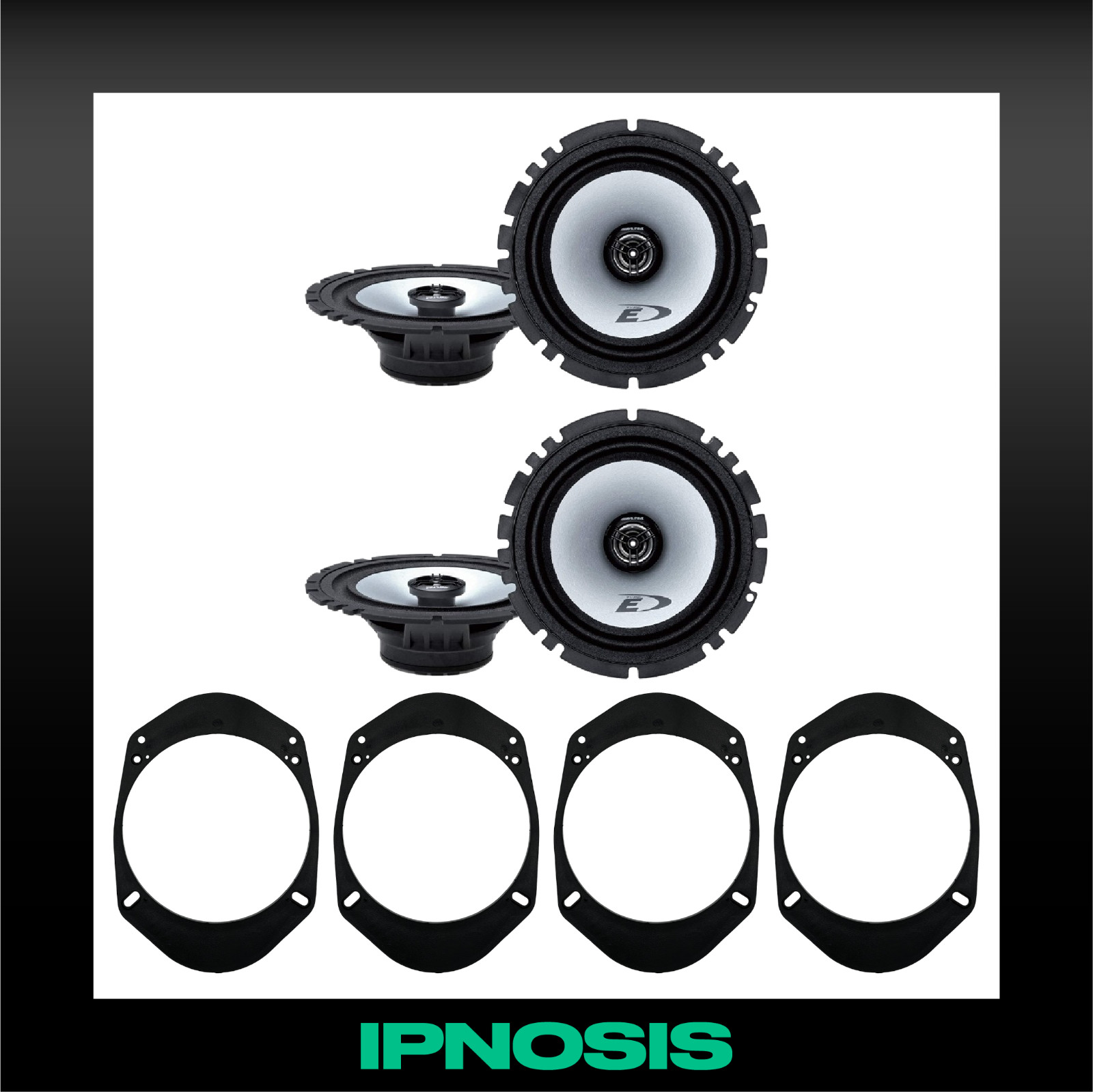 Kit 4 casse ALPINE da 16,5 cm Jeep Renegade + 2 Supporti Ant. + 2 Supporti Post.