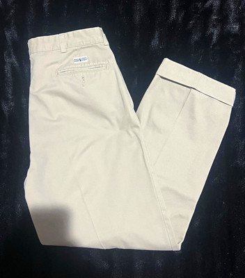 Vintage Polo Ralph Lauren Hammond Pant Beige Chino Pleated Men s 35x30 Preppy