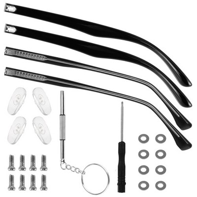 Heclia Glasses Replacement Arms Legs 2 Pairs with Eyeglasses Fix Adjustment A...