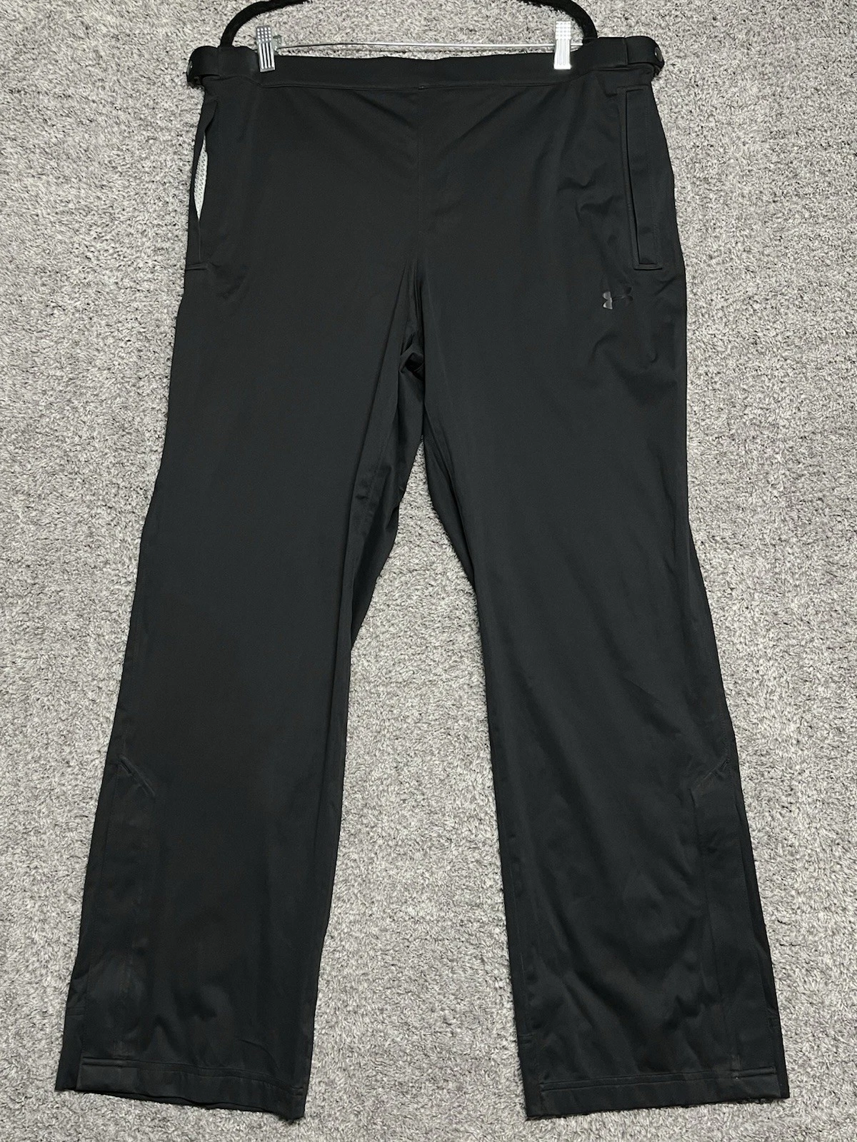 Under Armour Storm Rain Pants Cocona Waterproof Black Mens XL Golf Wind Loose