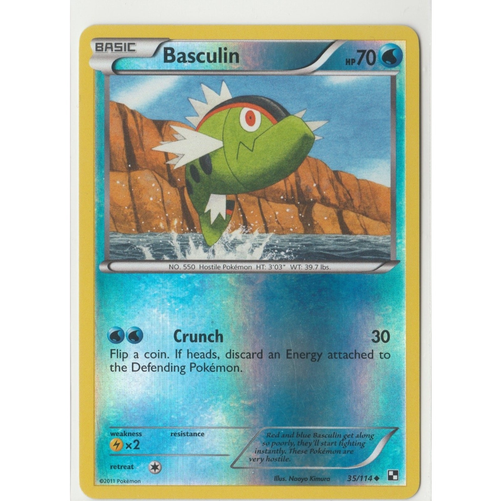 Pokémon Basculin Black and White 35/114 Reverse Holo EN