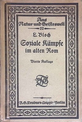 Soziale Kämpfe im alten Rom Aus Natur und Geisteswelt; 22. Bändchen Bloc 2257645
