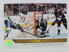 Jonathan Quick 2012-13 SP Authentic Moments Auto!!!