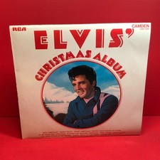 ELVIS PRESLEY Elvis' Christmas Album 1974 UK Vinyl LP Silent Night White blue *