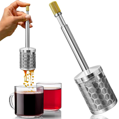 Original Coffee & Tea Maker – Portable Stainless Steel Micro French Press – P...