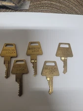 5 ORIGINAL Pre-cut  American Lock Company  Padlock 5 Pin keys 