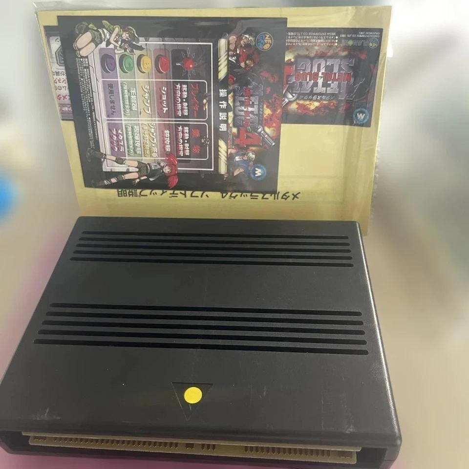 SNK Neo Geo MVS ROM Cartridge Metal Slug 4 With Manual Tested Used 2002 Japan - Image 4 of 4