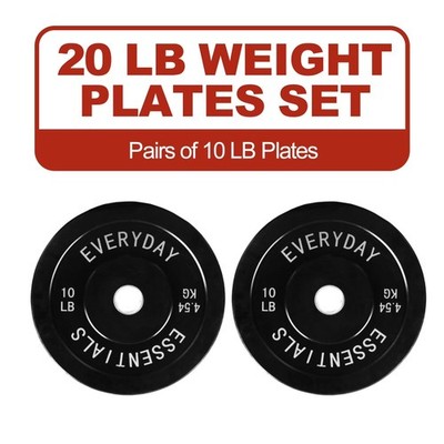 2-Inch Olympic Bumper Weight Plate，with Steel Hub, Black