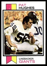 1973 Topps Football Card Pat Hughes RC New York Giants #201 EX-MT+
