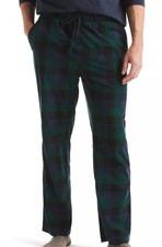 Nautica Pants Mens Large emerald/blue Plaid Soft Flannel Pajama Sleepwear NWT