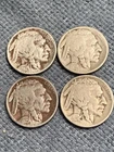 Lot Of 4 Early Buffalo Nickels 1917-P, 1919-P, 1924-P, 1925-P G/VG Mix
