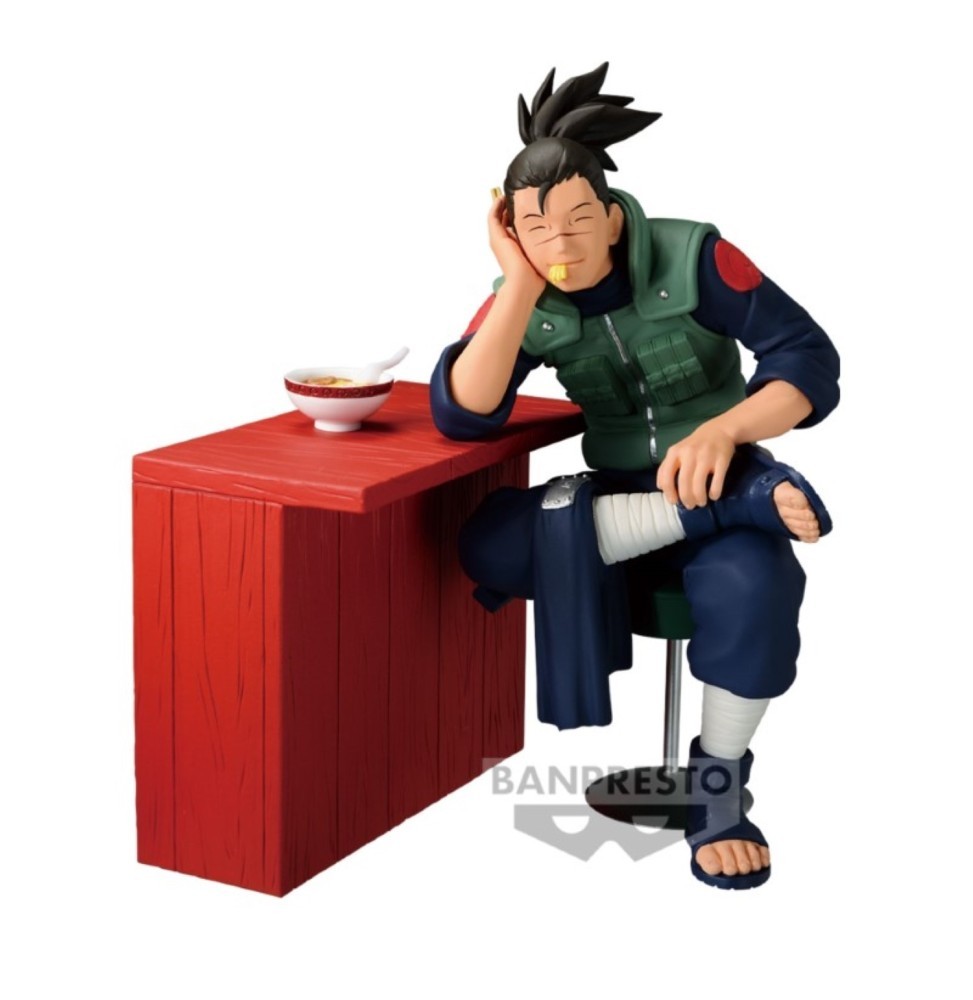 Figurine Naruto Iruka au stand de Ramen pour décorer une bibliothèque de manga