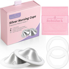 Boboduck 925 Silver Nipple Covers Breastfeeding - The Original Silver Nursing Cu