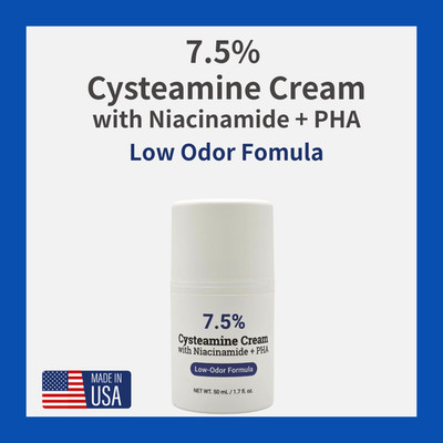 7.5% Cysteamine Cream with Niacinamide + PHA – Low-Odor Formula