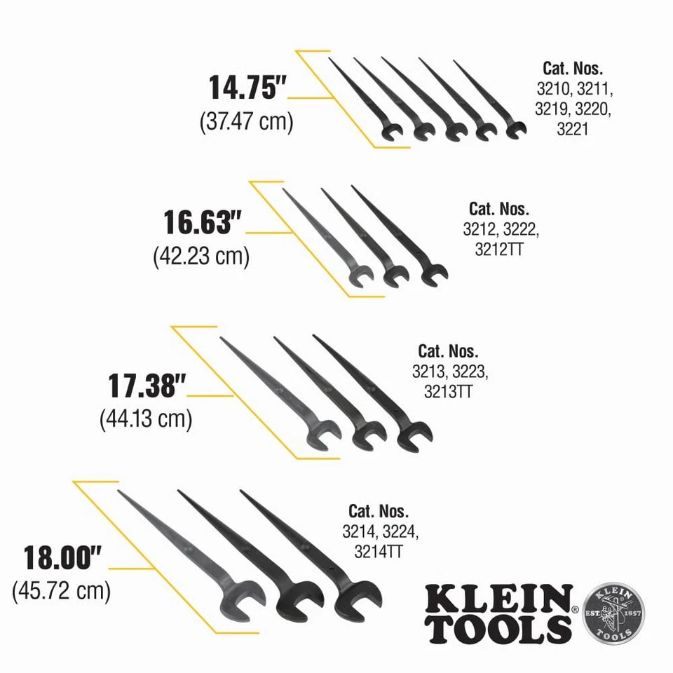 Klein Tools 3219 1 2 Inch Spud Wrench Forged Heavy Duty USA Alloy Steel - Image 3 of 4