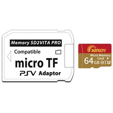 Adaptador de tarjeta de memoria SD2Vita 6.0 PS Vita - Tarjeta Micro SD de 64 GB