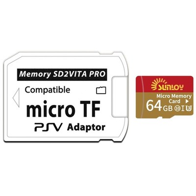 SD2Vita 6.0 PS Vita Memory Card Adapter - 64GB Micro SD Card