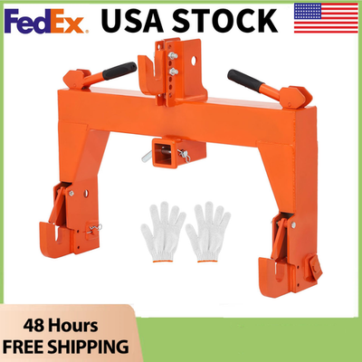 #ad #ad 3000LBS 3 Point Quick Hitch Adapter Attach W 2quot;Receive For Cat 1 amp; Cat 2 Tractor $123.20