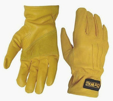 DEWALT PREMIUM GRADE COWHIDE 100 LEATHER GLOVES DOUBLE STITCHED PALMS / X-LARGE