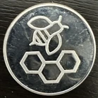 Custom 5 Gram Silver .999 Trader Bea Round Bee Honeycomb