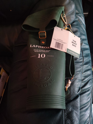 Laphroaig The Boot Bag. Bag Only Aged 10 Years. Islay Single Malt Scotch Whiskey