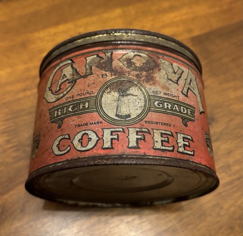 Canova Coffee Tin Advertising Piece. Memphis, Tennessee, Vintage. ￼