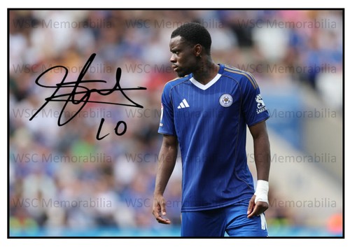 11588. Stephy Mavididi Signed Pictures A4 Prints Leicester Charlton Preston etc.