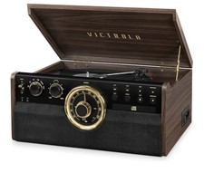 Victrola The Empire 6-in-1 Turntable 3 Speed, Bluetooth, CD Player Record player