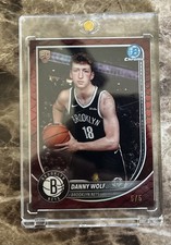 2025-26 Bowman Chrome Danny Wolf RC Rookie /5 Nets Red BCV-27
